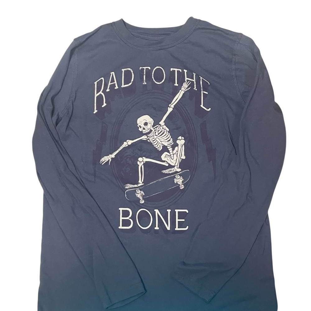 ☀️Thereabouts Rad to the Bone Skeleton Halloween Long Sleeve Boys Shirt XL